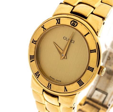 gold.gucci watch|Gucci gold watches ladies.